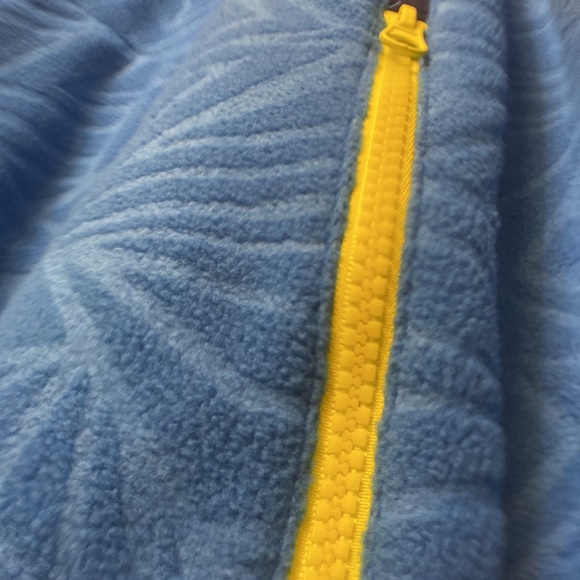 Large NEFF blue and neon green fuzzy jacket. - Picture 4 of 5